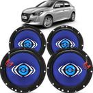 Kit Alto Falantes Dianteiros e Traseiros Peugeot 208 2021 Até 2022 - Hurricane Class 520w