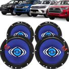 Kit Alto Falantes Dianteiros e Traseiros Toyota Hilux CD 2006 até 2021 - Hurricane Class 520w