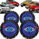 Kit Alto Falantes Dianteiros e Traseiros Volkswagen Fox Crossfox 2003 a 2022 - Hurricane Class 520w