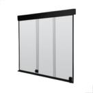 Kit Alumínio Porta VE3 2,00x2,40mts 1 Fixa 2 Moveis Preto