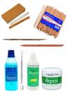 Kit Amaciante + Creme Removedor + Lixa Parda + Espátula para Cutícula + Palito Laranjeira + Paraju + Indiano + Acetona