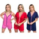 Kit Amamentação 3 Peças Camisola Baby Doll Manga e Alcinha Kit Amamentação 3 Peças Camisola Baby Doll Manga e Alcinha