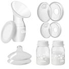 Kit Amamentação Maternidade Pós Parto com Bomba de tirar Leite Protetor de Mamilo Concha para Amamentação e Recipiente para Armazenar Leite