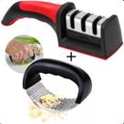 KIT Amassador Resistente + Afiador Elegante Ergonômico