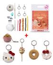 Kit Amigurumi Coleção Chaveiros Hello Kitty Círculo