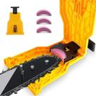 Kit Amolador Afiador de Corrente de Motosserra Podar Árvores Galhos e 3 Pedras de amolar
