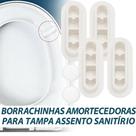 Kit Amortecedor De Assento Sanitario Borrachinha Tampa Vaso Slow Close Redutor De Ruido Impacto