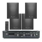 Kit Amplificador Frahm SLIM 1600 G5 60W Bluetooth 5.0 4 Caixas PS 200 Preta Frahm