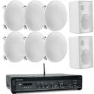 Kit Amplificador Frahm Slim 4100 300W + 6 Arandelas 6 FR 40W Redondas + 2 Caixas PS200 30W Kit Amplificador Frahm Slim 4100 300W + 6 Arandelas 6 FR 40W Redondas + 2 Caixas PS200 30W