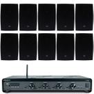 Kit Amplificador Frahm Slim 4500 480W 12 Caixas JBL C521P 40W Sonorização Ambiente