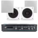 Kit Amplificador Receiver SLIM 1600 MC G5 60W 4 Arandelas CX6 Quadrada 40 Watts FRAHM