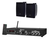 Kit Amplificador Taramps Ths 4001 400w Rms + 2 Caixas C321