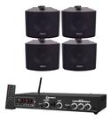 Kit Amplificador Taramps Ths 4001 400w Rms + 4 Caixas Kw 5