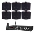 Kit Amplificador Taramps Ths 4001 400w Rms + 6 Caixas Kw 5