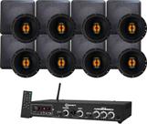 Kit Amplificador Taramps Ths 4001 400wrms + 8 Arandelas 440w