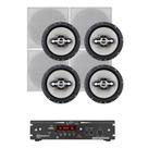Kit Amplificador Ths 1000 Taramps + 4 Arandela 280w Branca Quadrada Leson Top Kit Amplificador Ths 1000 Taramps + 4 Arandela 280w Branca Quadrada Leson Top