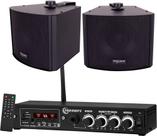 Kit Amplificador Ths 1900 Taramps 60wrms + 2 Caixas Kw 5