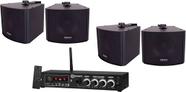 Kit Amplificador Ths 1900 Taramps 60wrms + 4 Caixas Kw 4 Kit Amplificador Ths 1900 Taramps 60wrms + 4 Caixas Kw 4