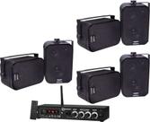 Kit Amplificador Ths 1900 Taramps 60wrms + 6 Caixas Sp400
