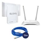 Kit amplimax fit, roteador e cabo de rede 15 mt