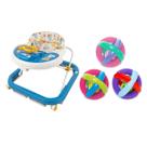 Kit Andador Antiqueda Bebê Infantil + Bola Maluquinha Chocalho Mordedor