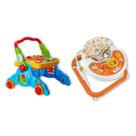 Kit Andador Mesinha 4 Em 1 + Andador Antiqueda Bebê Sonoro Didático Musical