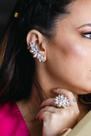 Kit Anel + Ear Cuff Cristal Crayon