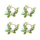 Kit Anel Guardanapo Mini Ovinhos Páscoa Decoração 11cm 4un