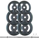 Kit Anilha Para Musculação 50kg + Barra 1.50m Com Presilhas Kit Anilha Para Musculação 50kg + Barra 1.50m Com Presilhas