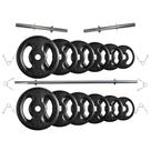Kit Anilhas de Ferro 50 Kg + 2 Barras de 40cm + Barra de 150cm Kit Anilhas de Ferro 50 Kg + 2 Barras de 40cm + Barra de 150cm