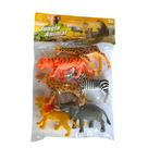 Kit Animais da Savana de Borracha 06 Peças Diversos Tamanhos