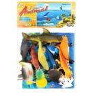 Kit Animais Marinhos Medio Brinquedo Banho Tubarões Golfinho