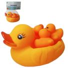 Kit animal pato / patinho de vinil com 4 pecas + som 11x8x6,5/4x3,5x3,5cm na rede - PD IMPEX