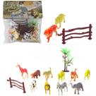 Kit Animal Selvagem de Plástico 11 peças Animal + Acessórios