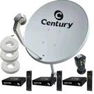 Kit Antena Century Digital com 3 receptor MidiaBox SE2 Century Midia Box Cabo e LNBF