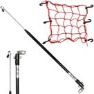 Kit Antena Corta Pipa Cerol Linha Fio Proteção Preta Retrovisor / Rede Redinha Elástica Aranha Capacete Moto