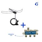 Kit Antena Digital Externa Aquário DTV3000 e divisor 2 para 1