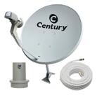 Kit Antena Digital Parabólica Century 60cm Lnbf Ku Cabo