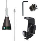 Kit Antena Enfeite 1,24m Porta Malas Capu Capo Parafuso Fixação Steelbras