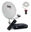 Kit Antena Parabólica Digital 60cm C Receptor Sat Hd Bs9900s Preto