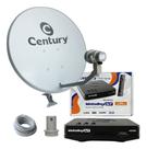 Kit Antena Parabólica Digital Banda Ku C/ Midiabox B7 5G Century LNBF E CABO