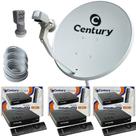 Kit Antena Parabólica Ku Century 60cm C / 3 Midiabox B7