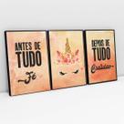 Kit Antes De Tudo Fé Unicórnio Decorativo Kit Antes De Tudo Fé Unicórnio Decorativo