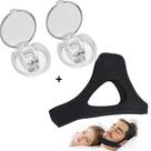 Kit Anti Ronco com Máscara Ajustável e 2 Clips Nasais Magnéticos Reduz Ronco e Melhora o Sono