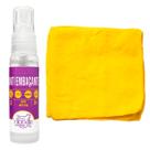Kit Antiembaçante Óculos e Celulares com Pano Microfibra Cor: Amarelo Kit Antiembaçante Óculos e Celulares com Pano Microfibra Cor: Amarelo