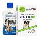 Kit Antipulgas e carrapatos para Cães 2040kg Ection + Shampoo Matt 6 em 1 Kelldrin