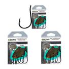 Kit Anzol Crown Chinu Black Super Resistente nº 06 - 3 Cartelas C/ 10 Unidades