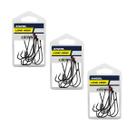 Kit Anzol Crown Long Hook Black Nº 7/0 15UN Aço Carbono Forjado Haste Longa
