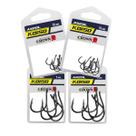 Kit Anzol Pesca Crown Koiso Black Aço Carbono nº14 18 22 26 - 30 Unidades