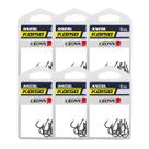 Kit Anzol Pesca Crown Koiso Black Aço Carbono nº16 20 24 - 50 Unidades